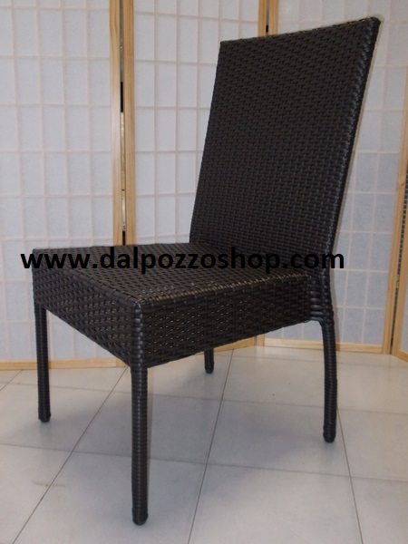 SC-7023NT SEDIA NERO TIGER RATTAN SINTETICO